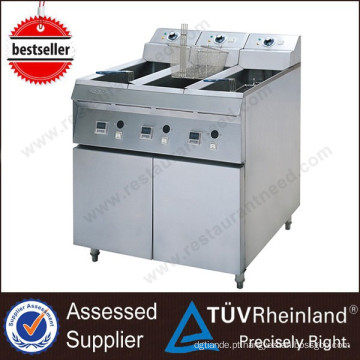 Guangzhou Commercial Stainless Steel Freestanding 1-Tank 2-Basket Commercial Deep Fryer